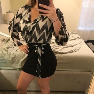 Emerald Sundae black and white dress